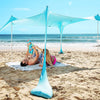 SUN NINJA 10x10.5 FT Pop-Up Beach Tent with Sand Shovel, Pegs & Stability Poles �C Navy Blue Sun Shelter for Beach, Camping & Outdoor Activities
