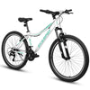 26-Inch Mountain Bike with 21-Speed Twist Shifter, Front Suspension & V-Brakes �C White/Purple Commuter Bicycle