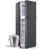 JIEJIA 5.0 Cu.Ft Apartment Size Refrigerators with Separate Freezer, 2 Door Refrigerator, Small Fridge with Freezer, Gray