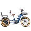 ADDMOTOR GREATTAN L Electric Trike for Adults, 750W Rear Motor Electric Trike with Passenger Seat, 65/130Mi 20/40AH 48V, Dual-Battery System 2 Seater Electric Tricycle, Parking Brake, Differential