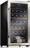 NutriChef 33 Bottle Dual-Zone Refrigerator PKCWCDS335