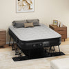 Dextrus Inflatable Queen Air Mattress with Built-in Pump, Frame, Velvet Surface & Portable Storage Case, Khaki