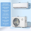 Mini Split AC/Heating System, 23 SEER2 18000BTU Wall-Mounted Ductless AC Unit Cools Rooms Up to 1250 Sq. Ft, Efficient Inverter AC with Heat Pump & Installation Kit, 208V/230V