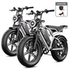 Electric Bike for Adults, 750W Peak 1500W Motor, 20"x4" Fat Tire E Bicycle, Hydraulic Disc Brakes, E Mountain Bike, 48V/15AH UL2849, App Control
