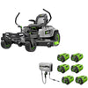 Ego Power+ 52 Inch Z6 Zero Turn Riding Lawn Mower Kit With 6 X 12Ah Batteries And Charger