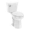 TROPOW Toilet, Two-Piece Toilet, ADA Toilet with Dual Flush, Elongated Toilets for Bathrooms with Soft Close Seat, Universal Height,White