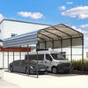 EROMMY Carport 20x20 FT, Heavy Duty Car-port, Car-Shelter with Galvanized Metal Roof and Frame, Easy Assembly Car-Shed with Enhanced Base, Expanding Garage Space for Pickup, 2 Cars, Boat and Tractors