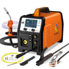 HITBOX Aluminum MIG Welder, 200Amp Dual Pulse MIG Welder 110/220V, Gas /Gasless MIG Lift TIG MMA Stick Welding Machine