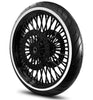 Mototeks 21" 52 Fat Spoke Wheel 21x3.5 inch, Black for Harley Touring Bagger
