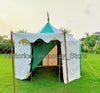 Medieval Round pavilion tent 3m White-emerald green waterproof camping Tent