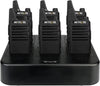 Case of 6,Retevis RT22 Rechargeable Walkie Talkies - Hands-Free Two-Way Radios with 6-Way Multi Gang Charger,Internal antenna