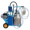 INTSUPERMAI Cow and Goat Electric Milker Piston Milking Machine with 25kg 304 Stainless Steel Bucket for Cows and Sheep