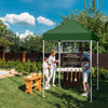 EAGLE PEAK 5x5 Pop Up Canopy Tent Instant Outdoor Canopy Easy Set-up Straight Leg Folding Shelter（Blue）