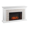 SEI Furniture Canyon Heights Faux Stone Electric Fireplace