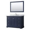 Wyndham Collection Oval Sink Wood Single Bathroom Vanity in White/Gold