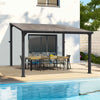 10 ft.��10 ft. Hardtop Outdoor Gazebo Pergola Aluminum Framed with Sloping Pitched Roof for Garden, Patio