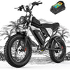Ridstar Electric Biycle for Adults,1200W 32MPH,48V 20AH Electric Dirt Bike,20" Fat Tire 7 Speed Mountain Bike UL2849
