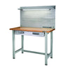 Seville Classics UltraHD? Heavy Duty Commercial Lighted Workcenter Workbench w/ Pegboard, Granite, 48" W x 24" D x 65.5" H
