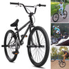 VEVOR BMX Bike, 24-Inch Wheel Freestyle Bike, BMX Race Bike with 4 Pegs, Beginner-Level BMX to Advanced Riders, BMX Bicycles for Teen Adult Men Women, Durable Hi-Ten Steel Frame, Easy to Assemble