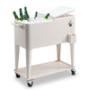 YUNOVA 80QT Rolling Cooler with Removable Dual-Hinged Lid, Built-in Bottle Opener, Swivel Wheels & Brakes for Outdoor Picnics, Beach Parties and Tailgating