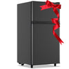 WANAI 3.5 Cu.ft Fridge with Freezer 2 Door Compact Refrigerator Adjustable Thermostat Silver New