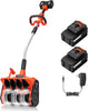SPECSTAR 10Inches Cordless Snow Shovel 20V, Battery Powered Electric Snow Blower with Adjustable Front Handle, 4.0Ah Battery and Charger Included, Orange