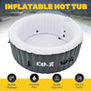 CO-Z 4-6 Person 7ft Inflatable Hot Tub Pool with Massage Jets and All Accessories Gray