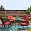 Mainstays Belden Park 5-piece Outdoor Patio Dining Set - Red