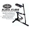 Louisville Slugger Black Flame Ultimate Pitching Machine for Baseball & Softball �C Manual, Portable, Throws Up to 50 MPH, Youth & Adult Training
