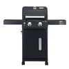 Mesa 2-Burner Propane Gas Grill in Red with Clear View Lid and LED Controls