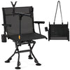 Danrelax 360�� Silent Camo Hunting Blind Chair, Armrests, Side Pouch, Telescopic Legs