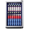 EUHOMY 145 Can Beverage Refrigerator and Mine Cooler with Glass Door with Adjustable Shelves