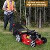 Happydeer Self Propelled Lawn Mower, 141cc Gas Engine Grass Trimmer, Push Weed Eater with 50L Grass Tank, Hedge Trimmer with Big Wheels