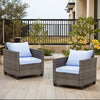 Ainfox 7 Pcs Outdoor Patio Furniture Sofa Set on Sale, Grey Rattan Grey Cushion