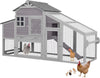 Aivituvin Chicken Coop Hen House with Wheels Wooden Poultry Cage for 2-4 Chickens Outdoor