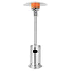 Costway 50000 BTU Propane Patio Heater Standing Steel with Wheels Grey