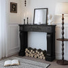 EPICOZY 44.5" Fireplace Mantel, Freestanding Fireplace Surround with Leg for Electric Fireplaces, MDF Mantel Surround with Shelf for Living Room with Decorative Pattern, Anti-Tipping & Waterproof