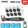 ANNKE 8CH 5MP Security Camera System 5MP Lite 5IN1 H.265+ DVR with 8pcs IP67 5MP PIR HD EXIR Dome Weatherproof Surveillance CCTV Kit Without HDD