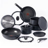 T-fal Ingenio Expertise Nonstick 14-Piece Cookware Set, Induction Oven Safe up to 500F, Detachable Handle, Onyx Black