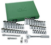 SK 94549 Fractional Socket Set - 3/8-In. Drive 6 Point Metric Tools, 49-Piece Plastic Socket Case. SuperKrome Finish Fractional Handtools