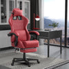 Luxvie Gaming Chair with Footrest Computer Ergonomic Office Chair with Massage Lumbar Support & Headrest, High Back Vintage Game Chair for Adults and Kids, Black