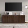 Evelyn&Zoe Hanson Rectangular TV Stand for TV's up to 75", Black Grain