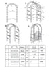 Accreate Easy Assemble 8FT Tall Garden Arch - No Tools Needed Steel Arbor with Gate, Includes Ground Stakes | Rust-Resistant Trellis for Wedding Backdrops & Climbing Plants