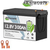 12V 300Ah LiFePO4 Battery,TCBWORTH Lithium Batteries for RV,Solar,Trolling Motors,Marine,Van,Camping,Home Energy Storage,off-Grid,Built in 200A BMS,15000+ Deep Cycles