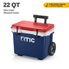 RTIC 22 QT Ultra-Light Wheeled Hard-Sided Ice Chest Cooler, Fits 28 Cans or 6 Wine Bottles, Patriot