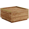 Pemberly Row Contemporary Engineered Wood Coffee Table in Brown