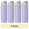 (4 pack) Owala FreeSip Stainless Steel Water Bottle, 24oz, Cloud 9 Light Purple