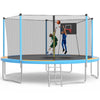 SHINPT 14ft Trampoline for Kids, Outdoor Trampoline with Net, Big Trampoline with Basketball Hoop and Ladder, Heavy Duty Trampoline with No-gap Design, Backyard Trampolines for Adult