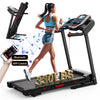 FLIMDER 330LBS Capacity 15% Auto Incline Folding Treadmills with APP for Home, 3.5HP 10MPH Speed Bluetooth Heart Rate Sensor for Running Walking Jogging Exercise Fitness