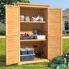 Aiho 55�� Wide Outdoor Storage Shed with Lockable Double Doors - Weather-Resistant Garden Shed for Patio, Backyard & Lawn, Gray
